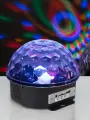 Ночник проектор «Хрустальный диско-шар» 17.5 см, динамик, свечение RGB, 220 В