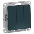 6 шт. Systeme Electric AtlasDesign Изумруд Выключатель 3-клавишный сх.1+1+1, 10АХ, механизм ATN000831