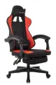 Кресло игровое Zombie Weaver, черный/красный, ткань/эко. кожа с подголов. и подст. для ног, до 120кг