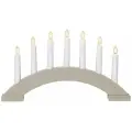 Светильник-горка рождественская (светло-серый) на 7 свечей, 39х22 см, STAR trading