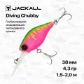 Воблер Jackall Diving Chubby 38, 38 мм, 4,3 гр, 1,5-2,0 м, #Dragon Fruit Mat Tiger