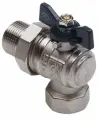 Шаровой кран AQUALINK со сгоном углововй вн-нар 3/4 LU B бабочка 01172
