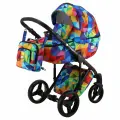 Детская универсальная коляска Adamex Luciano Y-123 2в1 (Радуга)