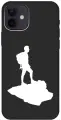 Силиконовый чехол на Apple iPhone 12 / 12 Pro / Эпл Айфон 12 / 12 Про с рисунком Trekking W Soft Touch черный