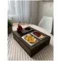 Поднос для пива / Пивница / Пивной столик деревянный / 38 см х 28 см