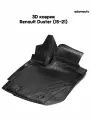 Водительский 3D коврик Adamauto в салон для Renault Duster 1 пок (15-21)