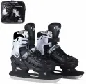 Раздвижные коньки City-Ride пластиковый мысок, лезвие нержавеющая сталь в н/сумке (S(29-33)черный JB