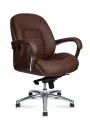 Офисное кресло Norden Grand LB, экокожа, с подлокотниками, коричневое