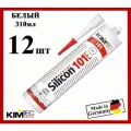 Герметик силиконовый KIM TEC Silicon 101Е 310 мл белый 310 мл 12 шт
