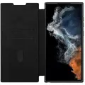 Чехол-книжка с защитой камеры Nillkin Qin Pro (plain leather) для Samsung Galaxy S23 Ultra, черный