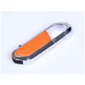 Флешка для нанесения логотипа в виде карабина (128 Гб / GB USB 2.0 Оранжевый/Orange 060 гравировка)