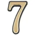 Цифра дверная (номер на дверь) аллюр большая пластик 7 золото