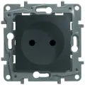 Механизм розетки Legrand Etika с заземлением, 16А, 250В, антрацит (комплект из 5 шт.)