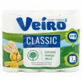 Бумага туалетная Veiro 24 шт, 2-х слойная, 24х17,5м, Classic, белая (5с224)