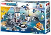 Конструктор SLUBAN Полиция M38-B0828 Полицейский участок (1016дет, 7фиг.)