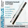 Спиннинг для рыбалки Nautilus SHOCK NSHS-702ML 2.10м 5-25гр, штекерный
