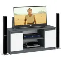 Тумба ТВ Мори МТВ1200.1 цвет графит/белый, ШхГхВ 120,4х41х54,6 см