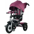 Велосипед-коляска трехколесный с ручкой Tech Team Luxury фиолетовый