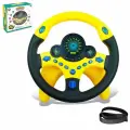 Игрушка музыкальный детский игровой руль на присосках в машину, русское озвучивание, звуковые и световые эффекты