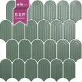 Мозаика керамическая NSmosaic R-347, зеленая матовая, 288х298 мм, упаковка 5 шт