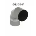 Отвод для печной трубы сталь черная 150/90