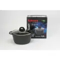 Кастрюля АП 4,5 л. ст. крышка литая Granit (black)