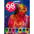 Краска Холи (HOLI LIKE) 98 шт в наборе, 7 цветов для фестивалей, праздников и детских дней рождения
