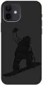 Силиконовый чехол на Apple iPhone 12 / 12 Pro / Эпл Айфон 12 / 12 Про с рисунком Snowboarding Soft Touch черный