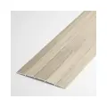 Порог напольный стыкоперекрывающий одноуровневый 78х4 мм, длина 0,9 м, профиль-порожек алюминиевый Лука ПС 18, декор клён белёный 089