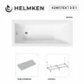 Акриловая ванна Helmken Rivana 150x70 комплект 3 в 1: ванна, каркас, серый подголовник