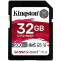 Карта Памяти 32Gb Kingston Canvas React Plus SDHC UHS-II U3 V90 (300/260 Mb/s) SDR2/32GB