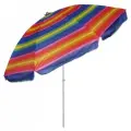 Зонт пляжный D=240см, h-220см Радуга с механизмом наклона ДоброСад