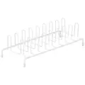 Подставка для крышек горизонтальная, 13,7 х 34 х 9,5 см, белая, сталь