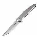 Нож EDC складной походный выкидной туристический Ruike P108-SF серебряно-синий для охоты, рыбалки, выживания, отдыха на природе