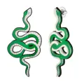 Серьги пусеты MONOLAMA, акрил, зелeный