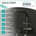 Смеситель для кухни Paulmark ESSEN вороненая сталь, с подключением фильтра питьевой воды, Es213011-GM