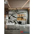Стеллаж металлический Метреал СтМ-500 200x100x50 см, 4 полки, серый, (В*Г-200x102x52)