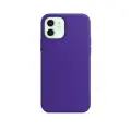 Чехол силиконовый Магсейф для iPhone 12 / 12 Pro Amethyst с анимацией NFC, Silicone case Магсейф для айфон 12 / 12 про - Фиолетовый