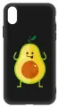 Чехол-накладка Krutoff Soft Case Авокадо Веселый для Apple iPhone X/ Xs черный