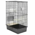 Клетка для шиншилл Дарэлл Craft 60, 2 этажа, разборная, 58х40х65,5 см, серо-черная, в коробке