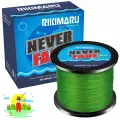 Плетеный шнур RIKIMARU Never Fader PEx8 / 0.12мм, 15lb-6.8кг, Light Green, 548м, / Леска плетенка для рыбалки