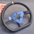 300 мм плоский D-образный кожаный Поликарбонат гоночный автомобиль Вождение игра гоночный симулятор рулевое колесо