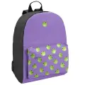 Рюкзак текстильный Лягушки, с карманом, цвет фиолетовый