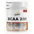 БЦАА порошок, аминокислота для роста мышц, комплекс BCAA 2:1:1, 200 гр, вкус Кола