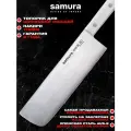 Нож кухонный Samura Harakiri, накири японский топорик, корроз.-стойкая сталь, ABS-пластик. SHR-0043W