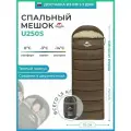 Спальный мешок Naturehike u250S, до -14С, 190+30см, коричневый, левый спальник, модель NH20MSD07.