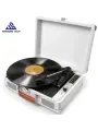 Виниловый проигрыватель с Bluetooth LP-160B Проигрыватель виниловых пластинок в стиле ретро, белое