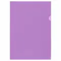 Папка-уголок СТАММ А4, 150мкм, пластик, прозрачная, фиолетовая, 20 штук