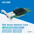 LR-LINK 1023PF-4SFP28 Четырехпортовая сетевая карта PCIe x16 25 ГБ NIC Ethernet-адаптер на базе чипа Intel E810 с низкопрофильным RDMA, Dual-port(PCIe x8)