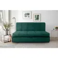Диван кровать Пафос (зеленый) для отдыха и сна, механизм аккордеон, без подлокотников, велюр, 145х200 см